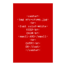 Keep Calm and Carry On html (in any color)