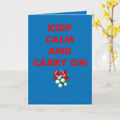 Keep Calm and Carry On Kissing Me Under Mistletoe カード (黄色い花)