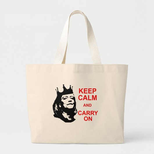 Keep Calm and Carry On、Meg ラージトートバッグ (正面)
