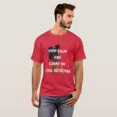 KEEP CALM AND CARRY ON METAL DETECTING Tシャツ (正面フル)