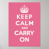 Keep Calm and Carry On_PINK ポスター (正面)