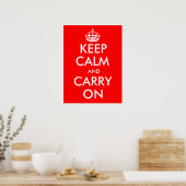 Keep Calm And Carry On Poster ポスター (キッチン)