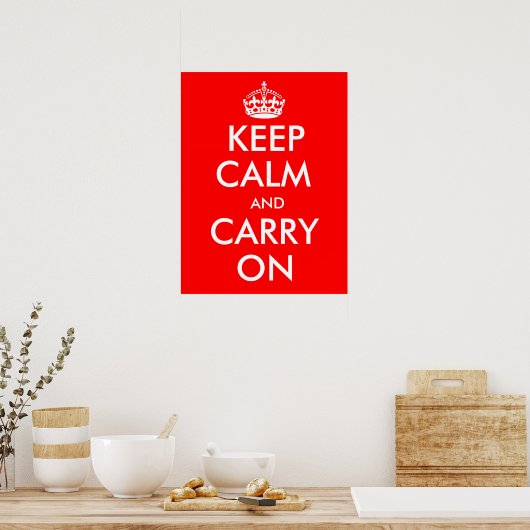 Keep Calm And Carry On Poster ポスター (キッチン)
