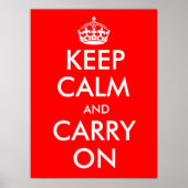 Keep Calm And Carry On Poster ポスター (正面)