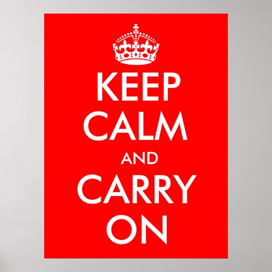 Keep Calm And Carry On Poster ポスター (正面)