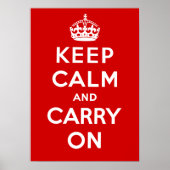 Keep Calm and Carry On Poster ポスター (正面)