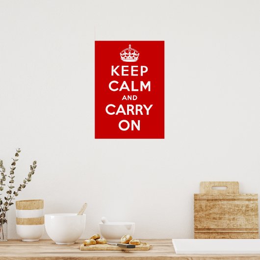 Keep Calm and Carry On Poster ポスター (キッチン)