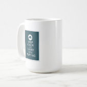 「Keep Calm and Carry On Praying コーヒーマグカップ (正面左)