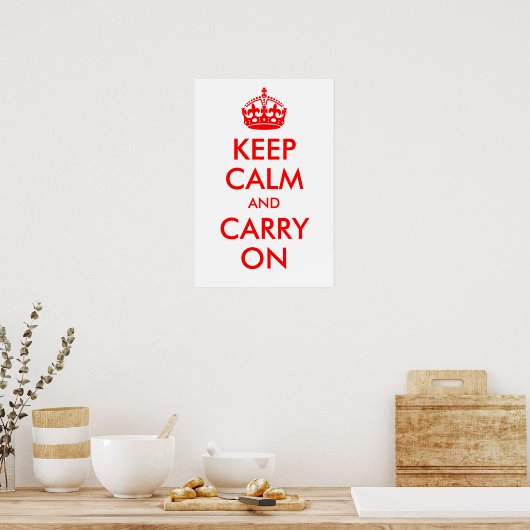 Keep Calm and Carry On Print ポスター (キッチン)