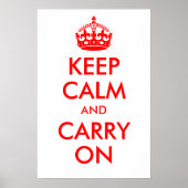 Keep Calm and Carry On Print ポスター (正面)