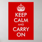 Keep Calm and Carry On Print ポスター (正面)