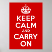 Keep Calm and Carry On Print ポスター (正面)