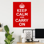 Keep Calm and Carry On Print ポスター (ホームオフィス)