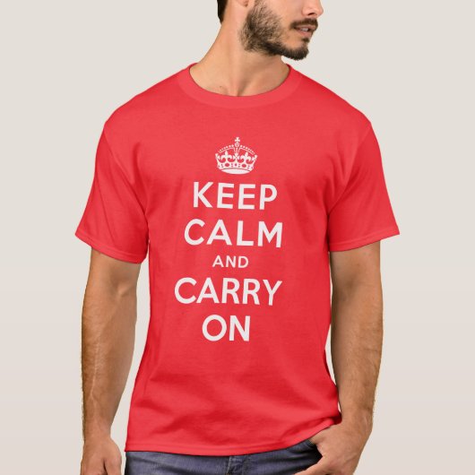 Keep Calm and Carry On Tシャツ (正面)
