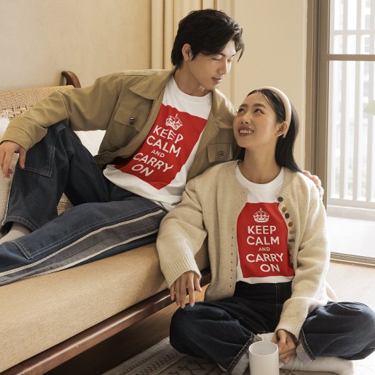 Keep Calm and Carry On Tシャツ