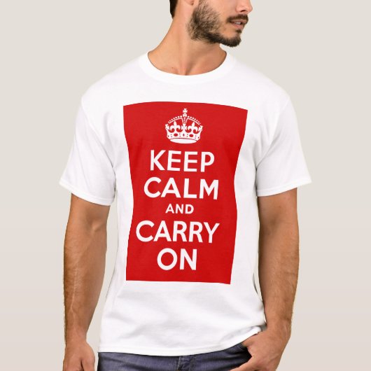 Keep Calm and Carry On Tシャツ (正面)