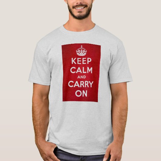 Keep Calm and Carry On Tシャツ (正面)