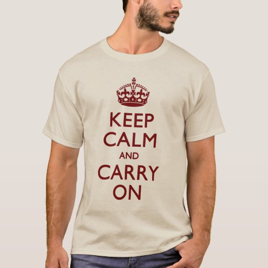 KEEP CALM AND CARRY ON Tシャツ (正面)