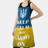 Keep calm and carry on Ukrainian emblem trident エプロン (インサイチュ)