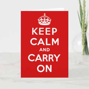 Keep Calm and Carry OnTシャツのイギリスのポスター カード