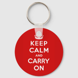 Keep Calm and Carry OnTシャツのイギリスのポスター キーホルダー