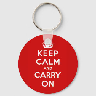 Keep Calm and Carry OnTシャツのイギリスのポスター キーホルダー