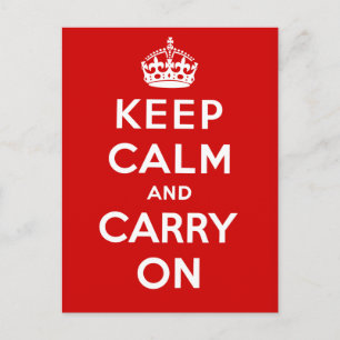 Keep Calm and Carry OnTシャツのイギリスのポスター ポストカード