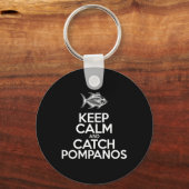 Keep Calm And Catch Fish - 釣り人 ポンパの釣り キーホルダー (正面)