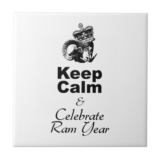 Keep Calm and Celebrate Ram Year 2027 タイル (正面)