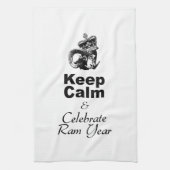 Keep Calm and Celebrate Ram Year 2027 KT キッチンタオル (縦)