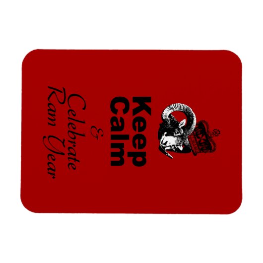 Keep Calm and Celebrate Ram Year 2027 Mg マグネット (横)