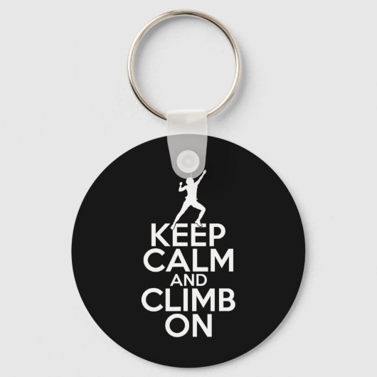 Keep Calm And Climb On Climbing Tree Rock Climber  キーホルダー (正面)