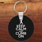 Keep Calm And Climb On Climbing Tree Rock Climber  キーホルダー (正面)