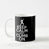 Keep Calm And Climb On Climbing Tree Rock Climber  コーヒーマグカップ (左)