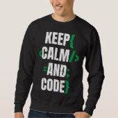 KEEP CALM AND CODE スウェットシャツ (正面)