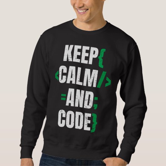 KEEP CALM AND CODE スウェットシャツ (正面)