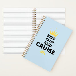 'Keep Calm And Cruise On' クルーズ愛好家 オーシャンブルー ノートブック