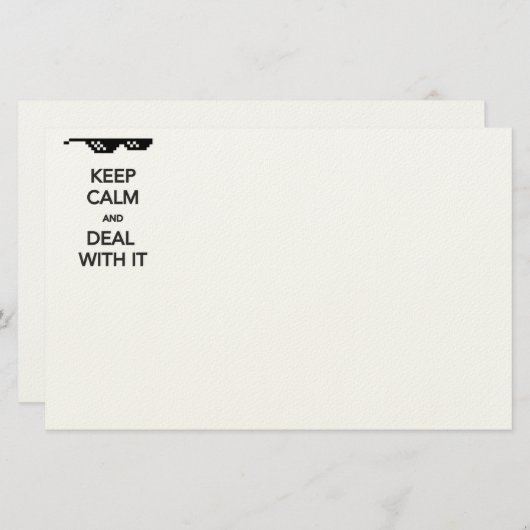 KEEP CALM and Deal with It 便箋 (正面/裏面)