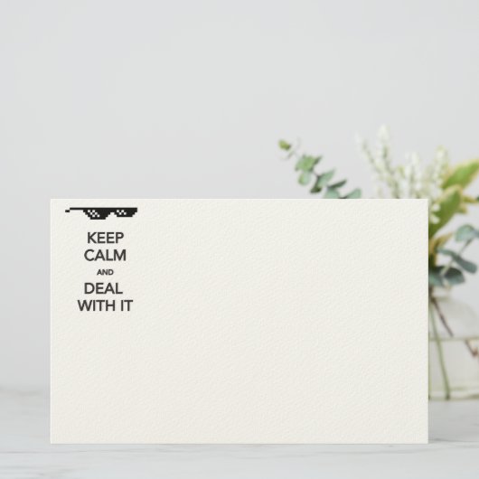 KEEP CALM and Deal with It 便箋 (スタンド正面)