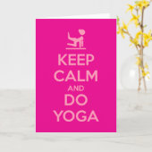Keep Calm and Do Yoga カード (黄色い花)