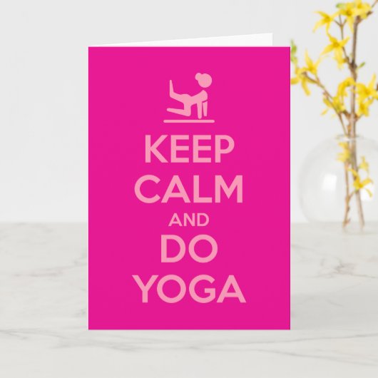 Keep Calm and Do Yoga カード (黄色い花)
