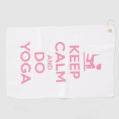 Keep Calm and Do Yoga ゴルフタオル (横)