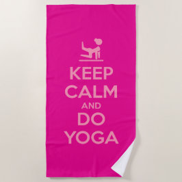 Keep Calm and Do Yoga ビーチタオル