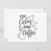 Keep calm and drink coffee ポストカード (正面/裏面)