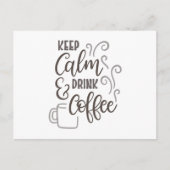 Keep calm and drink coffee ポストカード (正面)