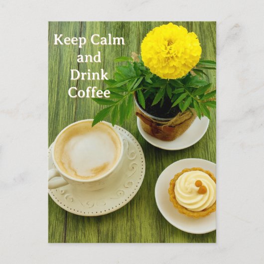 Keep Calm and Drink Coffee Postcard シーズンポストカード (正面)