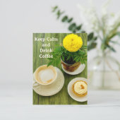 Keep Calm and Drink Coffee Postcard シーズンポストカード (スタンド正面)