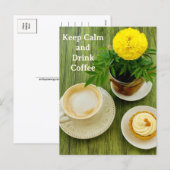 Keep Calm and Drink Coffee Postcard シーズンポストカード (正面/裏面)