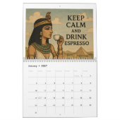 Keep Calm and Drink Espresso カレンダー (1月 2027)