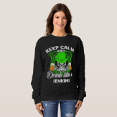 Keep calm and drink like a JENKINS st patricks day スウェットシャツ (正面フル)